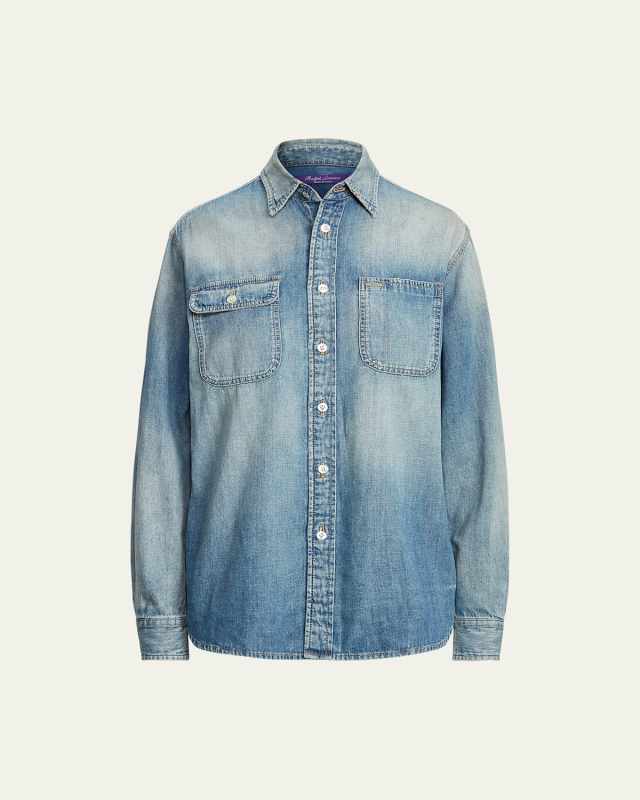 Tamia Button-Down Chambray Shirt